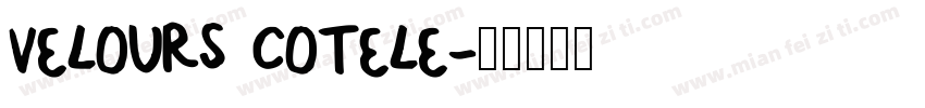 Velours cotele字体转换